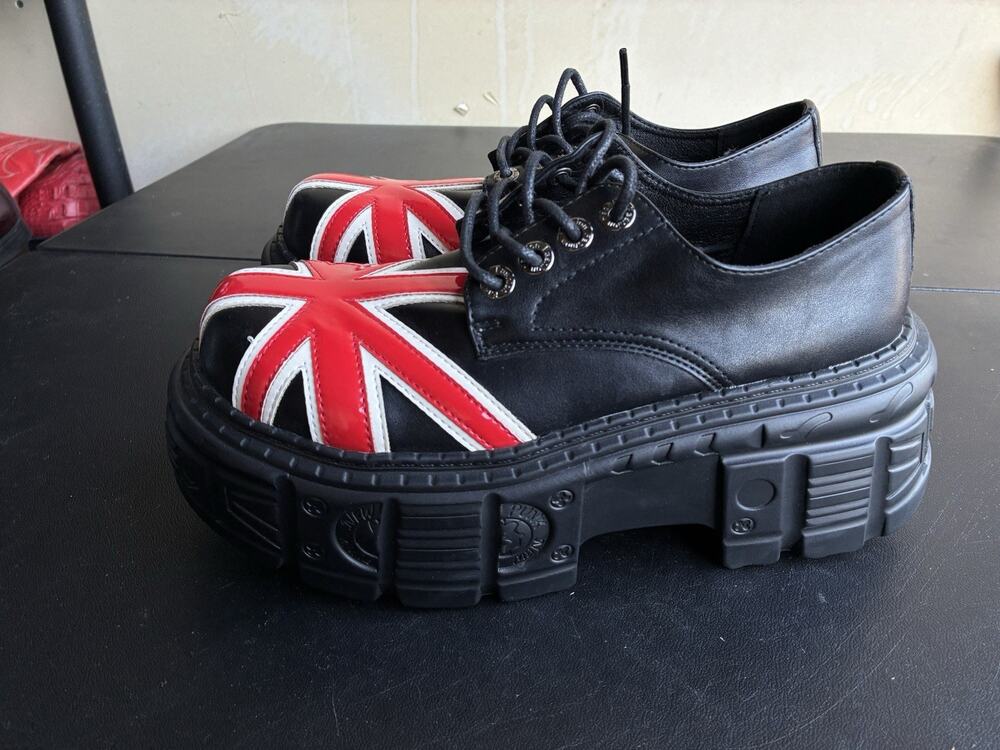 New Rock Punk Platform Size 40 New England Flag